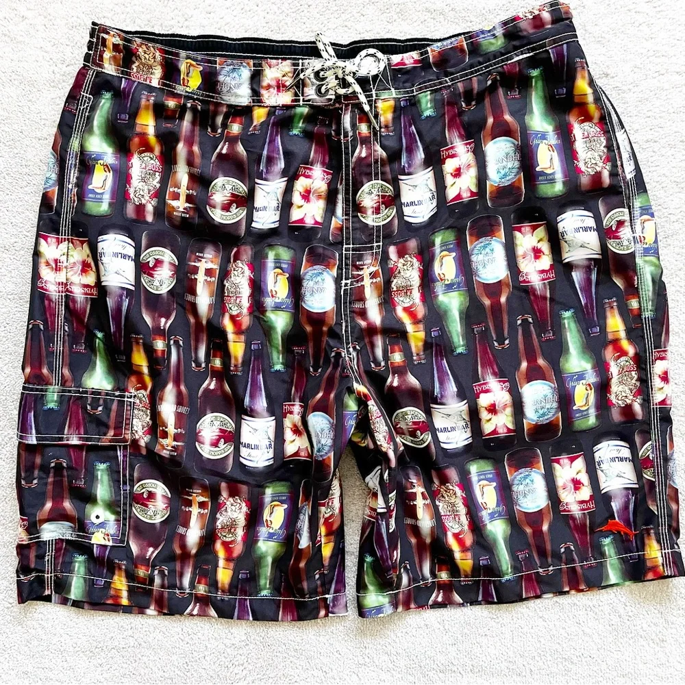 ✅✔️TOMMY BAHAMA RELAX Bottles Swim Short Size XL TALL Vacation Beach Pool Fun